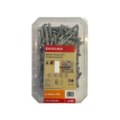 Дюбель гвоздь потайной Koelner 100 шт K-SL5-FX06L040  коробка
