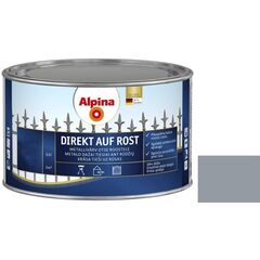 ემალი ანტიკოროზიული Alpina Direkt Auf Rost Matt მოვერცხლისფრო ნაცრისფერი 0.3 ლ