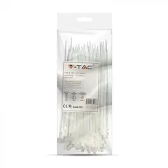 Стяжка V-TAC 2.5 150мм 100шт белая 11161