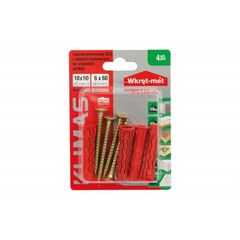 Universal dowel with screw Wkret-met BSFXP-10050060 4pc.