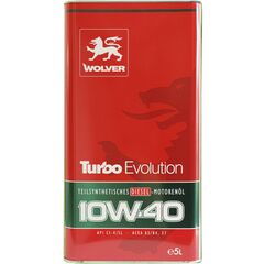 ზეთი ძრავის Wolver Turbo Evolution SAE 10W-40 4 ლ