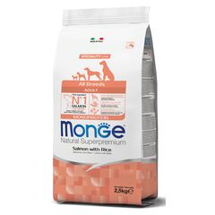 Dry dog food for adults salmon and rice Monge 12 kg