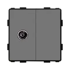 როზეტი ჩარჩოს გარეშე Socket Style TV ნაცრისფერი