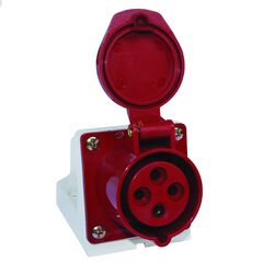 Розетка EKF 114 3Р+РЕ 16А 380V IP44 красная