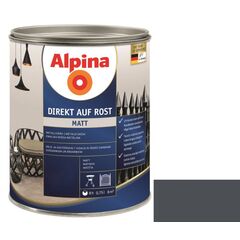 ემალი ანტიკოროზიული Alpina Direkt Auf Rost Matt მონაცრისფერო ანტრაციტი 0.75 ლ