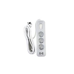 Фильтр сетевой Yamatik NOVA 3х3м 3х1.5мм² USB Type C