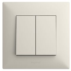 Switch without frame 2-key ivory LEGRAND