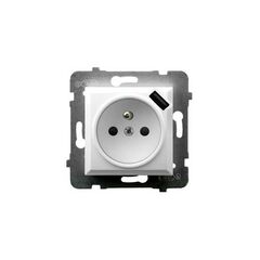 Розетка OSPEL 1 16A USB с заземлением