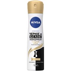 სპრეი დეოდორანტი Nivea Black and white invisible smooth silk 150 მლ
