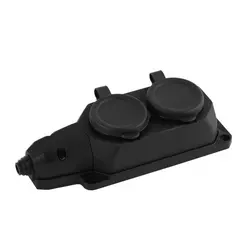 Rubber block 2nd 16А IP44 black ByLion