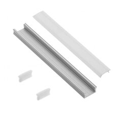 Profile set GLAX GTV LED strip 2m matte overlay mini