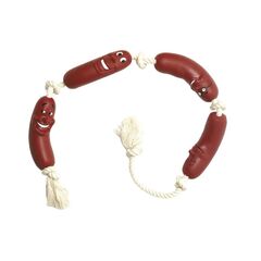 Dog toy Flamingo sausage on a rope 70cm