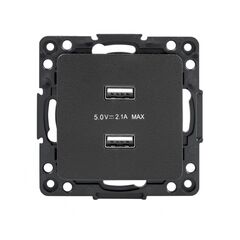მექანიზმი EKF Stockholm USB 2 2.1А შავი