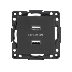 მექანიზმი EKF Stockholm USB 2 2.1А შავი