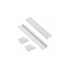 Profile kit GLAX GTV LED strip 2m matt recessed white