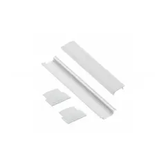 Профиль комплект GLAX GTV LED ленты 2м матовый врезной белый
