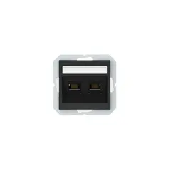 Розетка Vilma QR1000 RJ45 PC 2 черный