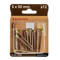 Universal screw hardened galvanized Koelner 12 pcs 5x50 mm B-UC-5050 blist