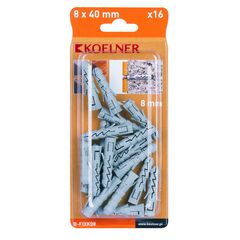 Dowel 16 pcs B-FIXK08 8x40mm blister