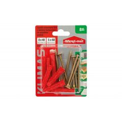Universal dowel with screw Wkret-met BSFXP-08040060 8pc.