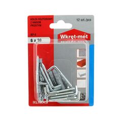 Dowel with hook 90° Wkret-met BP-06 6x30/40 mm 12 pcs