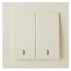 Switch pass-through Nilson TOURAN 24121009 2 key cream