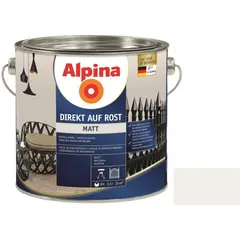 Enamel anti-corrosion Alpina Direkt Auf Rost Matt white 2.5 l