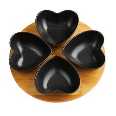 Serving set Ambition Natural 5pcs black