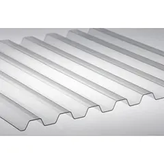 Monolithic profiled polycarbonate "Borrex" transparent 0,8х2000х1050