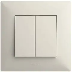 Выключатель проходной без рамки LEGRAND 2 клавишный слоновая кость