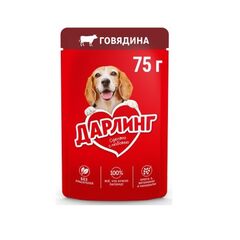 Wet food for dogs Darling beef 75g