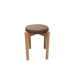 Stool "Mtkvari" wooden brown seat 39x39x46 cm