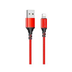 Cable Borofone USB-A Lightning 1m 2.4A red