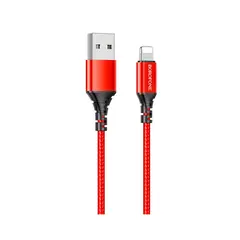 Cable Borofone USB-A Lightning 1m 2.4A red