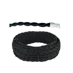 Ретро провод TDM SQ2801-0131 Эко 2х1.5 витой черный