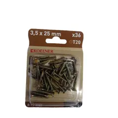 Hardwood screw Koelner 3.5x25 mm 36 pcs B-TS-3525 blist