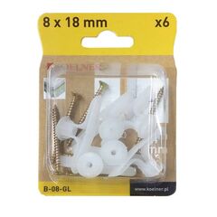 Dowel with straight Koelner 6 pcs B-08-GL