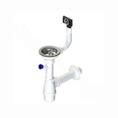 Single bowl sink siphon large with overflow Tycner 2663