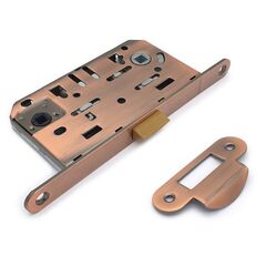 Silent mortise lock Soller 600WC-AC copper without key for latch