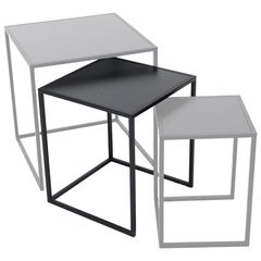 სადგამი ყვავილის ქოთნის Mega Collections Eton Sidetable Square Black W36H42