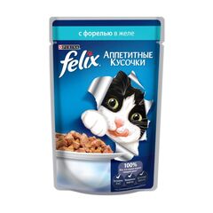 ჟელე კატის Felix კალმახის ხორცი 75გ