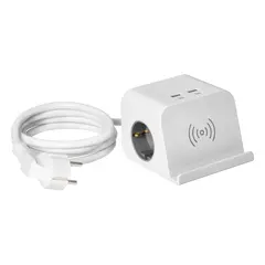 დამაგრძელებელი ORNO სამაგიდო 2 1.5მ 4 USB-А Schuko თეთრი
