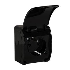 როზეტი ORNO AQUATIC 1 Schuko IP44 შავი