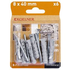 Дюбель распорный Koelner 6 шт B-FIX08+460 4,5x60mm блист