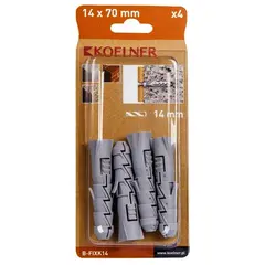 დიუბელი Koelner 4 ც B-FIXK14 14x70mm ბლისტი