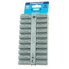 Universal dowel RawlPlug Clips 80 pcs Gray 10 mm SINGLES R-U1-GRY-80-C
