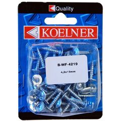 Screw for thin plates with press washer Koelner 50 pcs 4,2x19 mm B-WF-4219 shiny