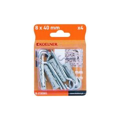 Дюбель Koelner распорный FIX-08s 4 шт B-FIX08S блист