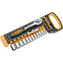 Set of a ratchet with interchangeable heads Tolsen 1101-15150 1/4″ 14 pcs