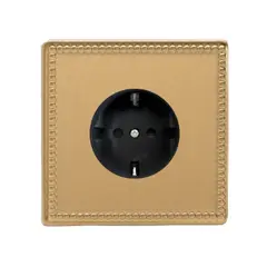 Socket Varilight XEY5FB.JB Schuko with grounding matte brass